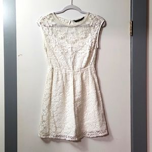Zara Ivory Lace Dress XS